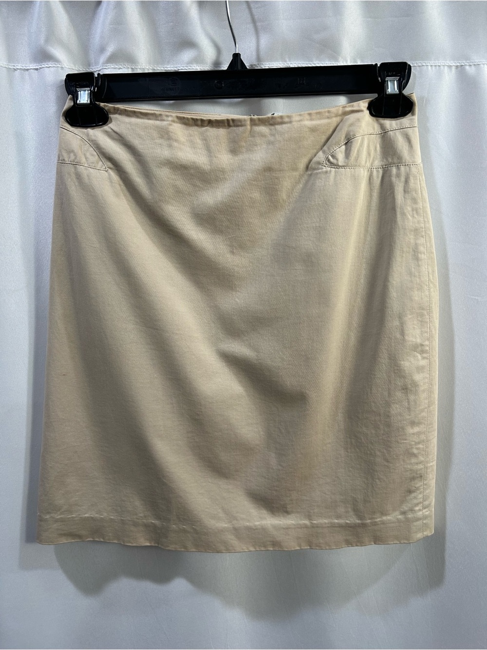Vtg Helmut Lang Twill tan Pencil mini Skirt EUC